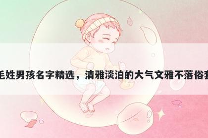 毛姓男孩名字精选，清雅淡泊的大气文雅不落俗套
