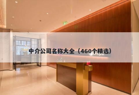 中介公司名称大全（460个精选）