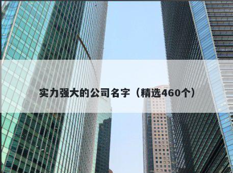 实力强大的公司名字（精选460个）