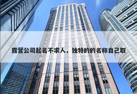 露营公司起名不求人，独特的的名称自己取