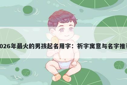 2026年最火的男孩起名用字：祈字寓意与名字推荐