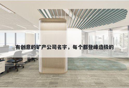 有创意的矿产公司名字，每个都登峰造极的