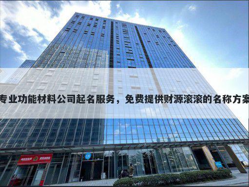 专业功能材料公司起名服务，免费提供财源滚滚的名称方案