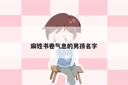 麻姓书卷气息的男孩名字
