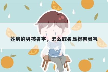 姓房的男孩名字，怎么取名显得有灵气
