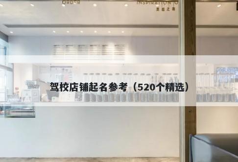 驾校店铺起名参考（520个精选）