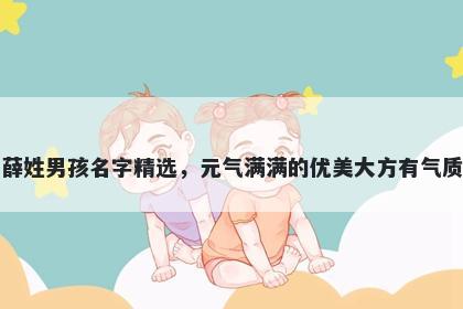 薛姓男孩名字精选，元气满满的优美大方有气质