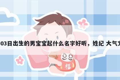 2026年-05月-03日出生的男宝宝起什么名字好听，姓纪 大气文雅的名字推荐