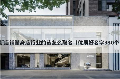 新店铺塑身店行业的该怎么取名（优质好名字380个）