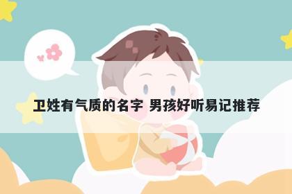 卫姓有气质的名字 男孩好听易记推荐