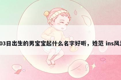 2026年-05月-03日出生的男宝宝起什么名字好听，姓范 ins风洋气的名字推荐