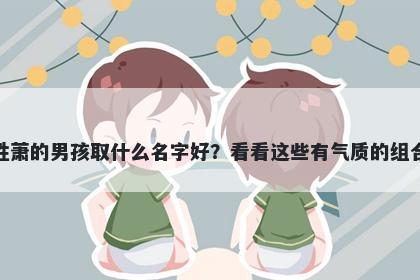 姓萧的男孩取什么名字好？看看这些有气质的组合