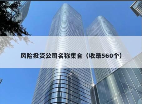 风险投资公司名称集合（收录560个）