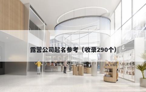 露营公司起名参考（收录290个）