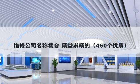 维修公司名称集合 精益求精的（460个优质）