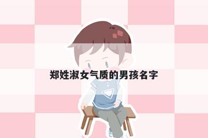 郑姓淑女气质的男孩名字
