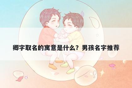 卿字取名的寓意是什么？男孩名字推荐