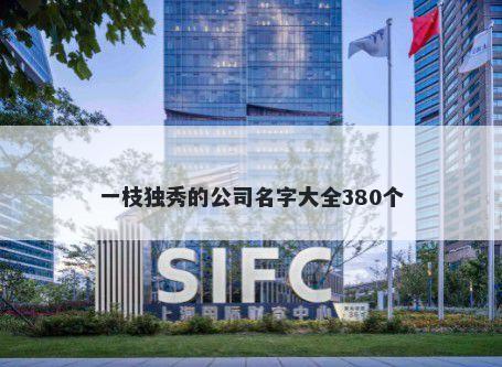一枝独秀的公司名字大全380个