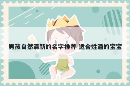 男孩自然清新的名字推荐 适合姓潘的宝宝