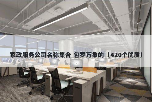 家政服务公司名称集合 包罗万象的（420个优质）