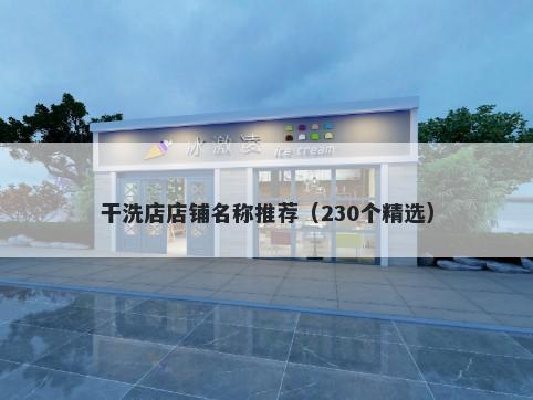 干洗店店铺名称推荐（230个精选）