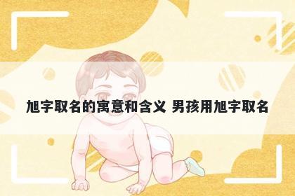 旭字取名的寓意和含义 男孩用旭字取名