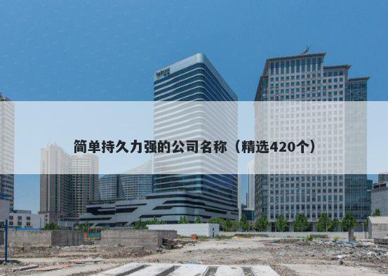 简单持久力强的公司名称（精选420个）