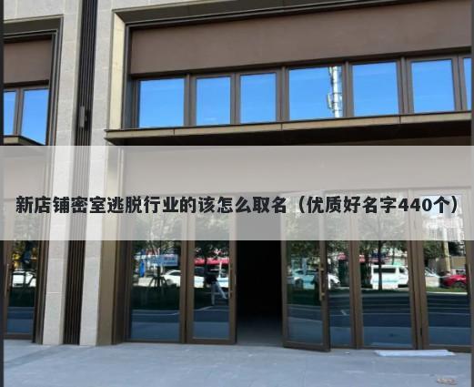 新店铺密室逃脱行业的该怎么取名（优质好名字440个）