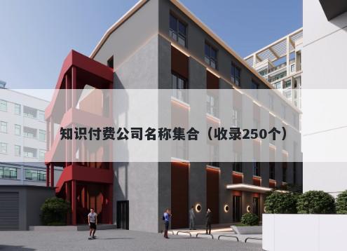 知识付费公司名称集合（收录250个）
