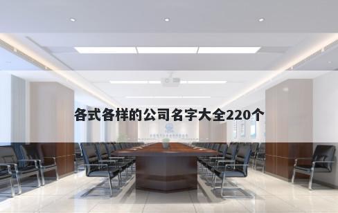 各式各样的公司名字大全220个