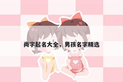 尚字起名大全，男孩名字精选