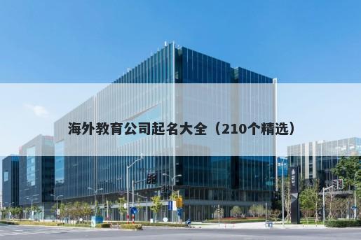 海外教育公司起名大全（210个精选）