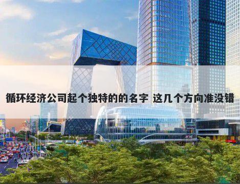 循环经济公司起个独特的的名字 这几个方向准没错