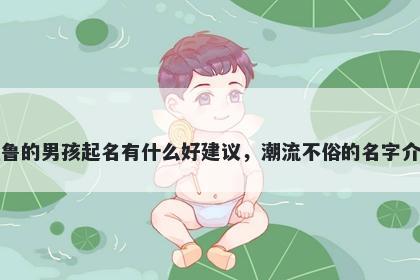 姓鲁的男孩起名有什么好建议，潮流不俗的名字介绍