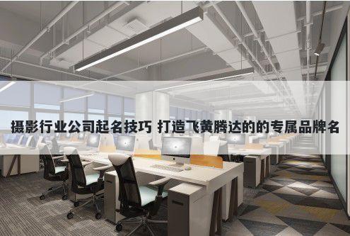 摄影行业公司起名技巧 打造飞黄腾达的的专属品牌名