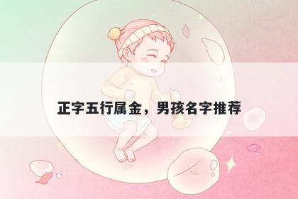 正字五行属金，男孩名字推荐