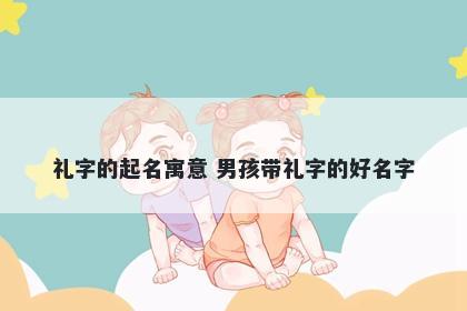 礼字的起名寓意 男孩带礼字的好名字