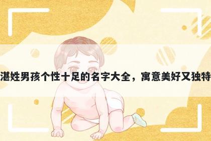 湛姓男孩个性十足的名字大全，寓意美好又独特