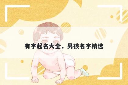 有字起名大全，男孩名字精选