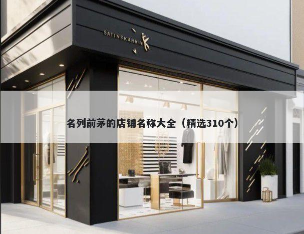 名列前茅的店铺名称大全（精选310个）