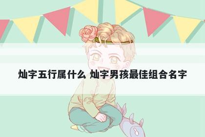 灿字五行属什么 灿字男孩最佳组合名字