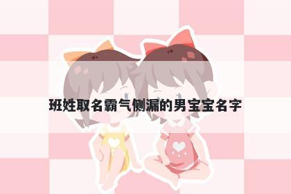 班姓取名霸气侧漏的男宝宝名字