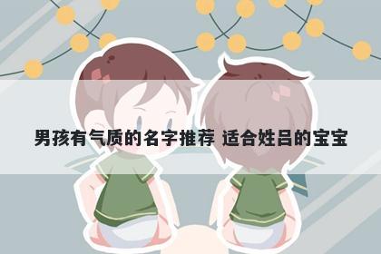 男孩有气质的名字推荐 适合姓吕的宝宝