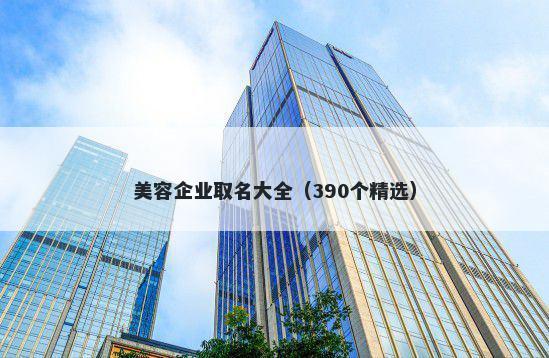 美容企业取名大全（390个精选）
