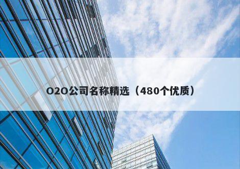 O2O公司名称精选（480个优质）