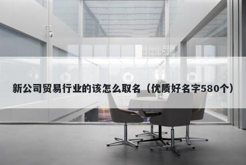 新公司贸易行业的该怎么取名（优质好名字580个）