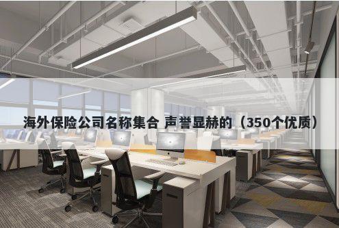 海外保险公司名称集合 声誉显赫的（350个优质）