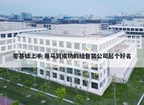 零基础上手 用马到成功的给包装公司起个好名