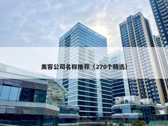 美容公司名称推荐（270个精选）