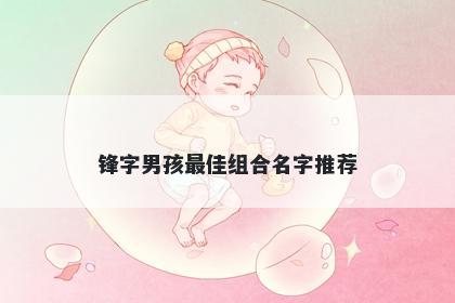 锋字男孩最佳组合名字推荐